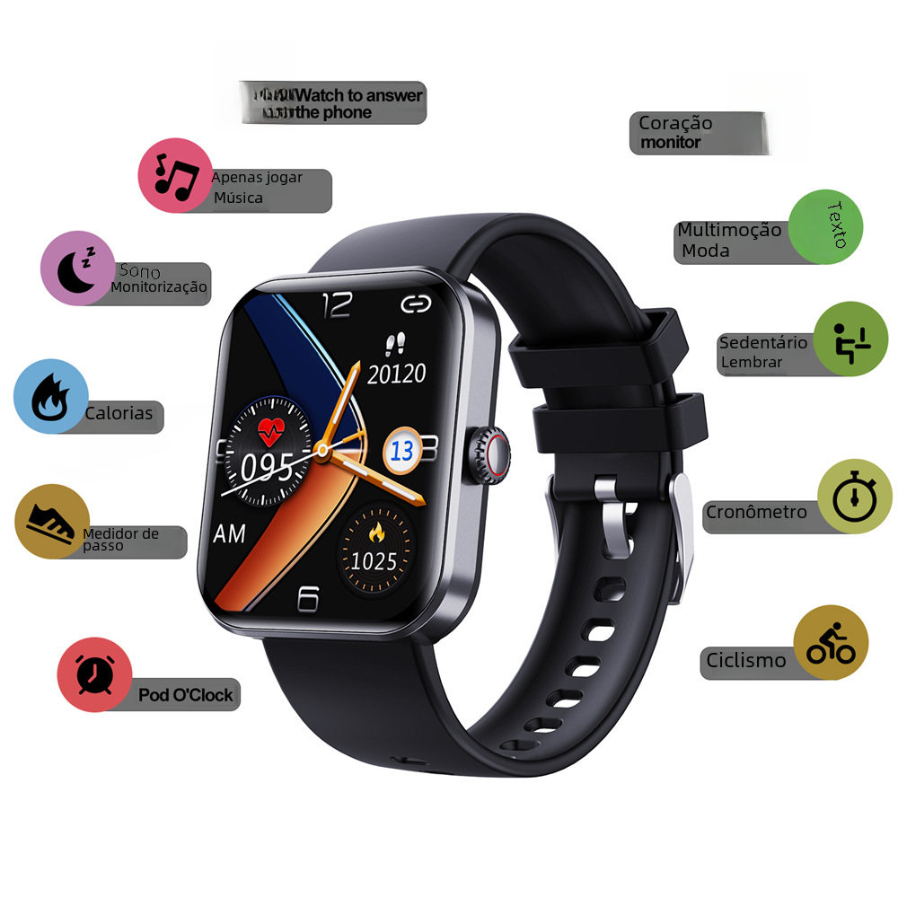 Reloj Inteligente F57L con Monitor de Ritmo Cardíaco y Presión Arterial