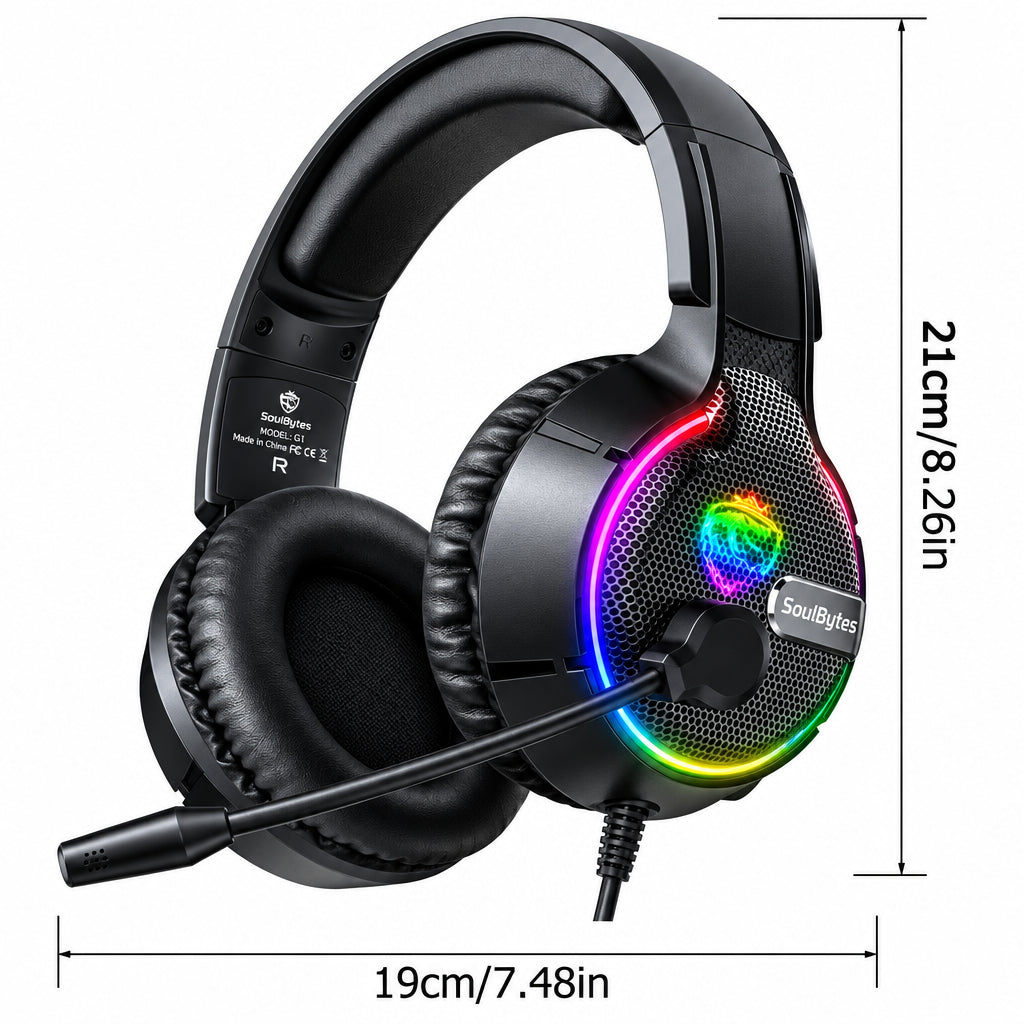 auriculares gamer con cable RGB para deportes electrónicos S19.