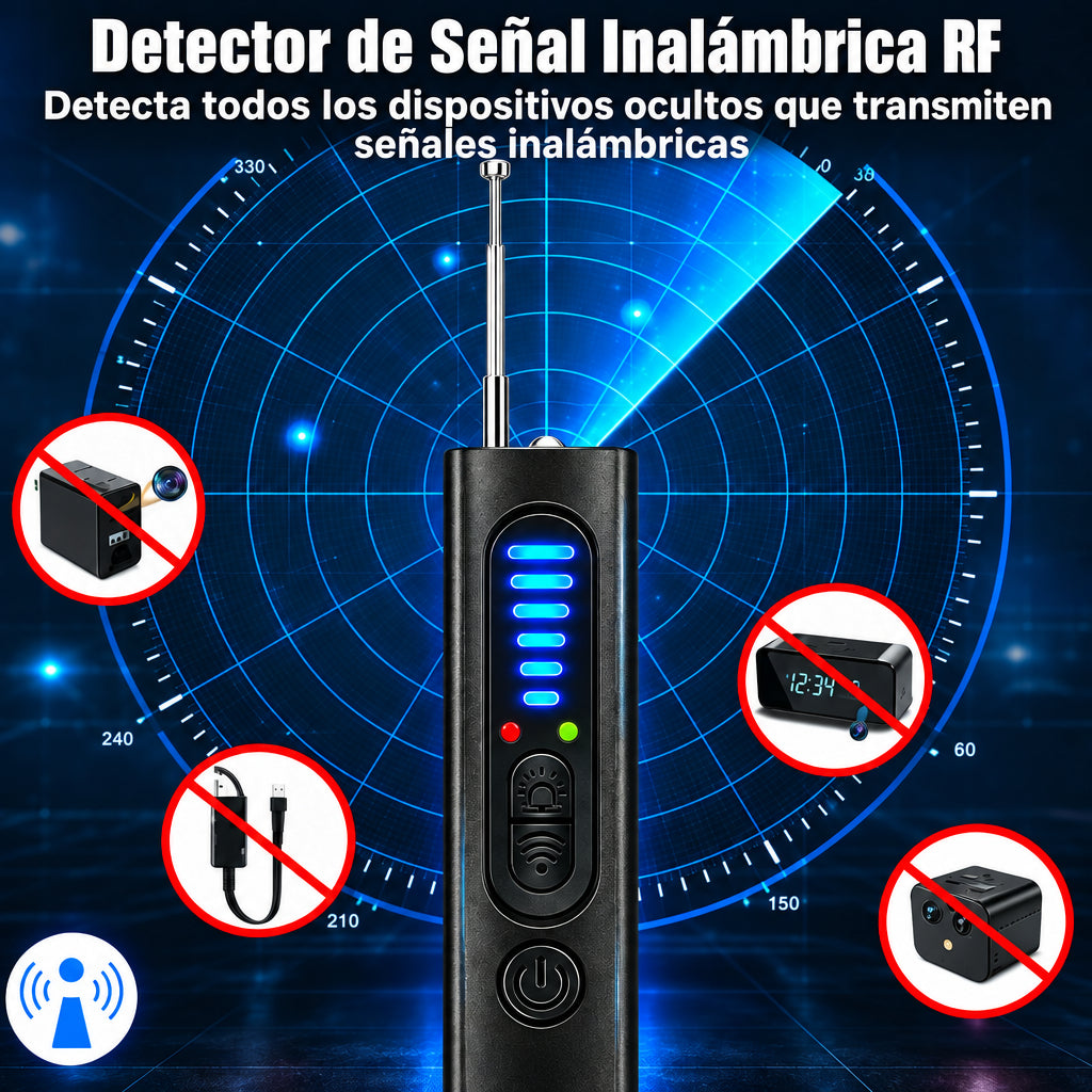 dispositivo antirrobo de cámara y detector de señal inalámbrica