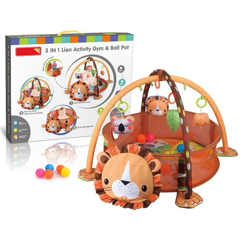 Multifunctional Baby Play Mat with Gym Frame and Toys
