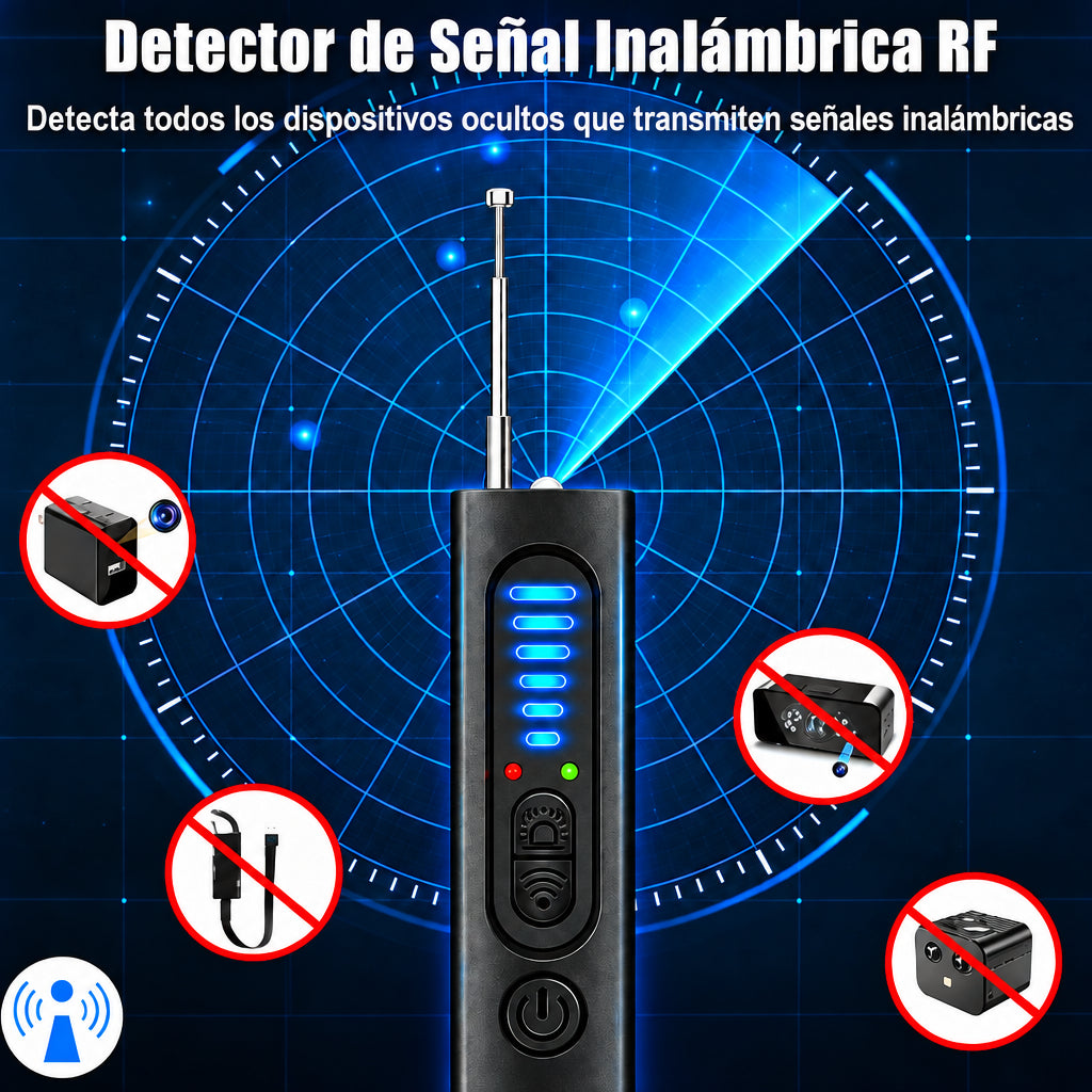 dispositivo antirrobo de cámara y detector de señal inalámbrica