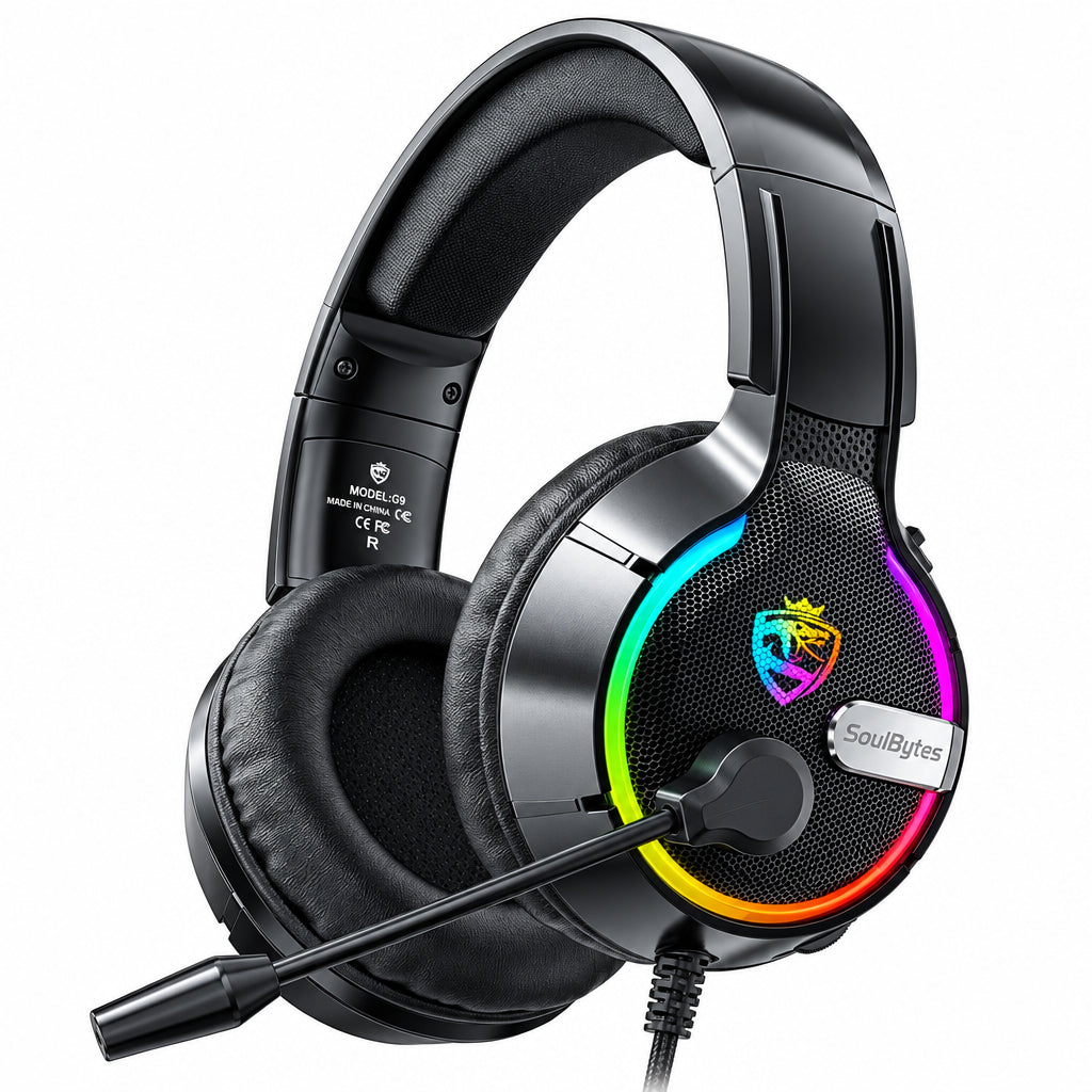 auriculares gamer con cable RGB para deportes electrónicos S19.