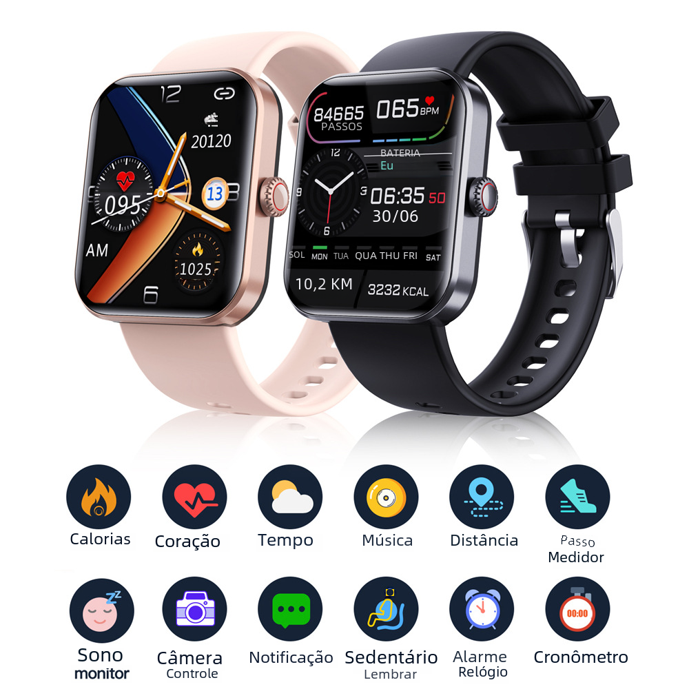 Reloj Inteligente F57L con Monitor de Ritmo Cardíaco y Presión Arterial