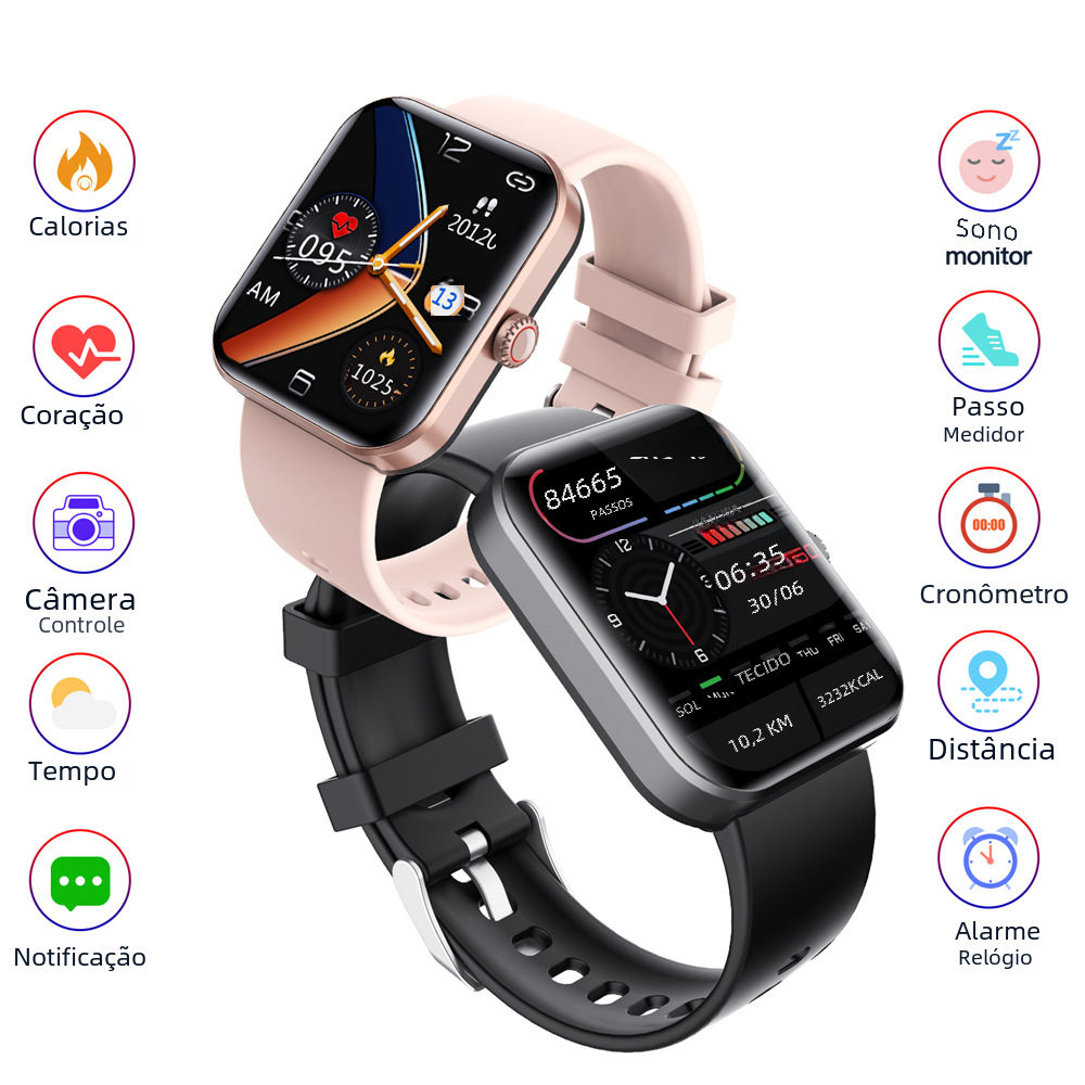 Reloj Inteligente F57L con Monitor de Ritmo Cardíaco y Presión Arterial