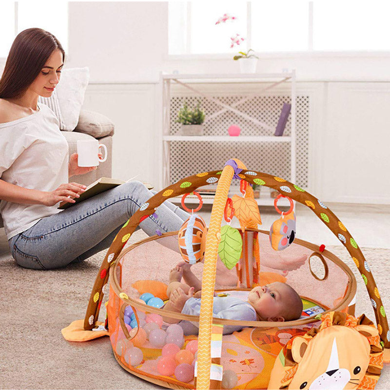 Multifunctional Baby Play Mat with Gym Frame and Toys